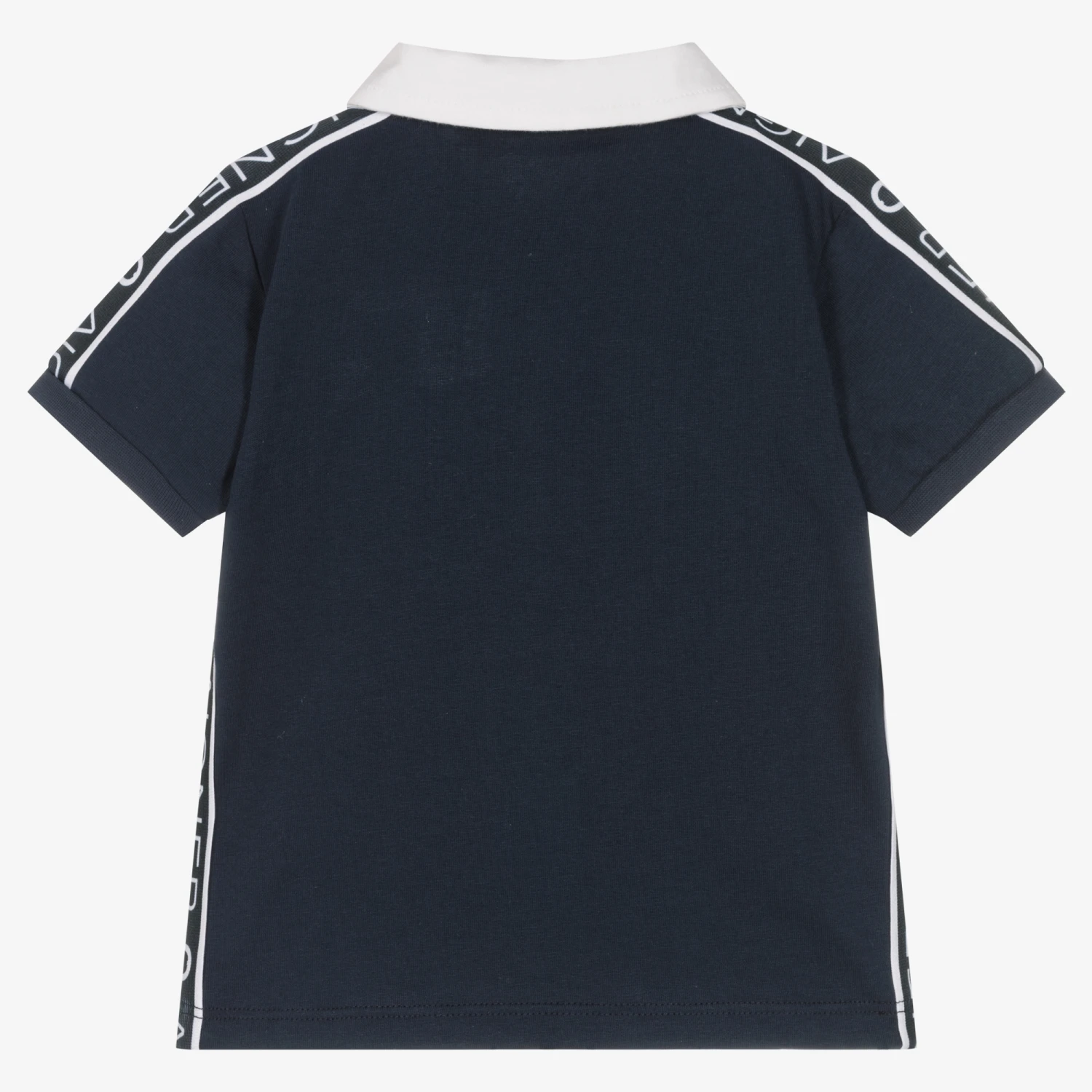 AIGNER Boys Navy Blue Logo Cotton Polo Shirt 2 AIGNER Boys Navy Blue Logo Cotton Polo Shirt - Image 2