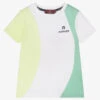AIGNER Boys White & Green Colourblock T-Shirt