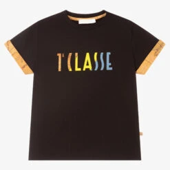 Alviero Martini Black Geo Map Logo T-Shirt