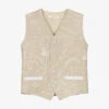 Alviero Martini Boys Beige Linen Waistcoat