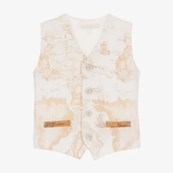 Alviero Martini Boys Geo Map Waistcoat