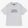 Balenciaga Grey Cotton Logo T-Shirt