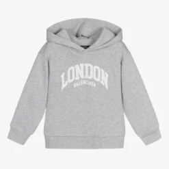 Balenciaga Grey London Cotton Hoodie