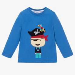 Blade & Rose Boys Blue Cotton Percy The Pirate Top
