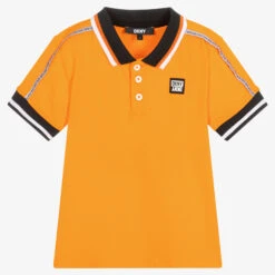 DKNY Boys Orange Cotton Piqué Polo Shirt