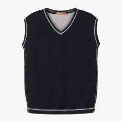 Dr. Kid Boys Blue Cotton Knit Slipover