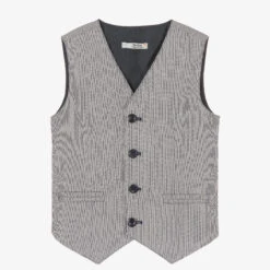 Dr. Kid Boys Blue Pinstripe Waistcoat