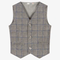 Dr. Kid Boys Checked Waistcoat