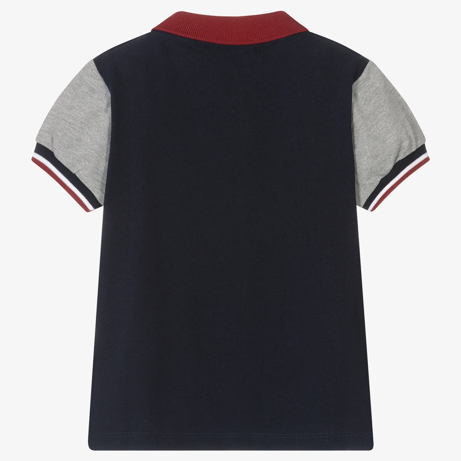Dr. Kid Boys Navy Blue Cotton Piqué Polo Shirt 2 Dr. Kid Boys Navy Blue Cotton Piqué Polo Shirt - Image 2