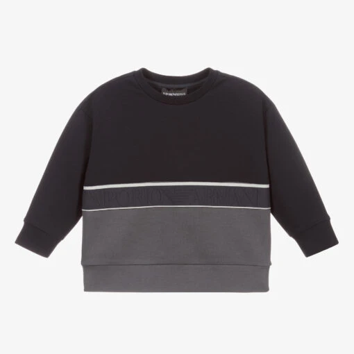 Emporio Armani Blue & Grey Logo Sweatshirt -Casual Wear Co Shop emporio armani blue grey logo sweatshirt 415446 3c4e5184bf9a0410d896b5b37c1c79a9645e4f65