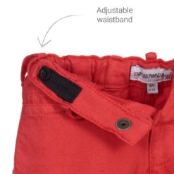 Emporio Armani Boys Red Cotton Trousers -Casual Wear Co Shop emporio armani boys red cotton trousers 385610 bb7828bc235fe24736ff4ea7d854cd617edf973e