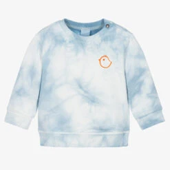 Falcotto By Naturino Boys Blue & White Cotton Tie-Dye Sweatshirt