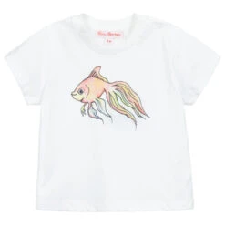 Fina Ejerique White Cotton Fish T-Shirt