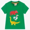 Frugi Boys Green Organic Cotton Dinosaur T-Shirt