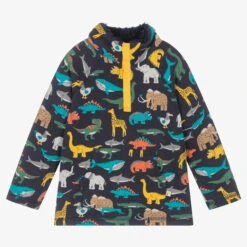 Frugi Boys Navy Blue Snuggle Fleece Sweatshirt