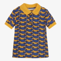Gresham Blake For Childrensalon Boys Cotton Car Print Polo
