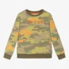Guess Boys Green Camo Sweatshirt