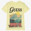 Guess Boys Lime Green Graphic Logo T-Shirt