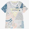 Guess Boys White Graphic Logo T-Shirt