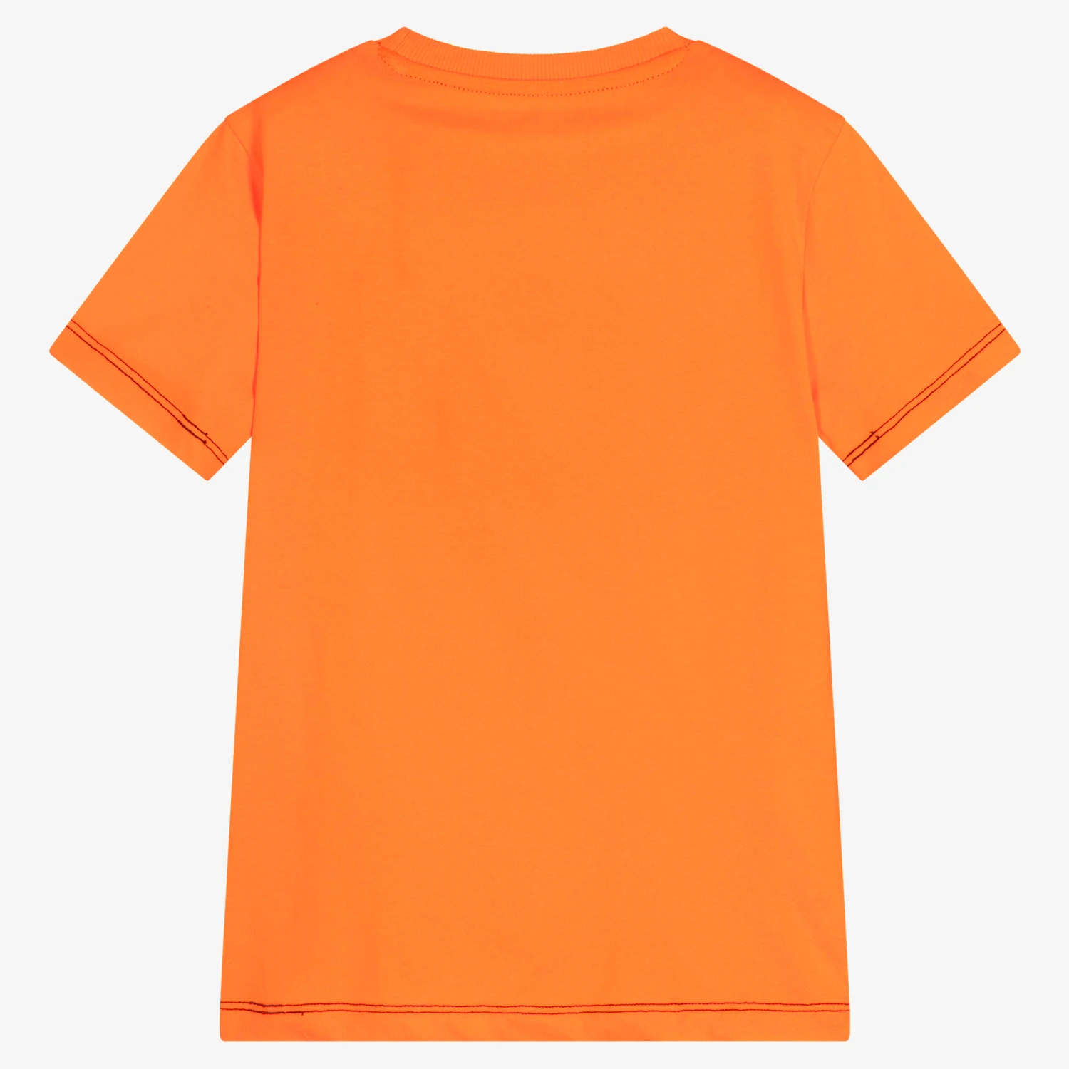 Guess Junior Boys Orange Cotton Logo T-Shirt 2 Guess Junior Boys Orange Cotton Logo T-Shirt - Image 2