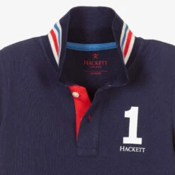 Hackett London Navy Blue Cotton Polo Shirt -Casual Wear Co Shop hackett navy blue cotton polo shirt 415956 cb2f90f5bcad7c74620cd39d05d6a02198004919
