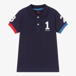Hackett London Navy Blue Cotton Polo Shirt