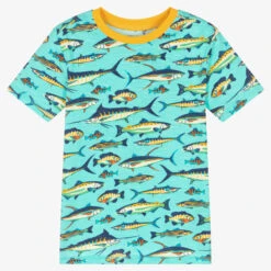 Hatley Boys Blue Graphic Cotton T-Shirt