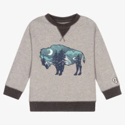 Hatley Grey Glow Buffalo Sweatshirt