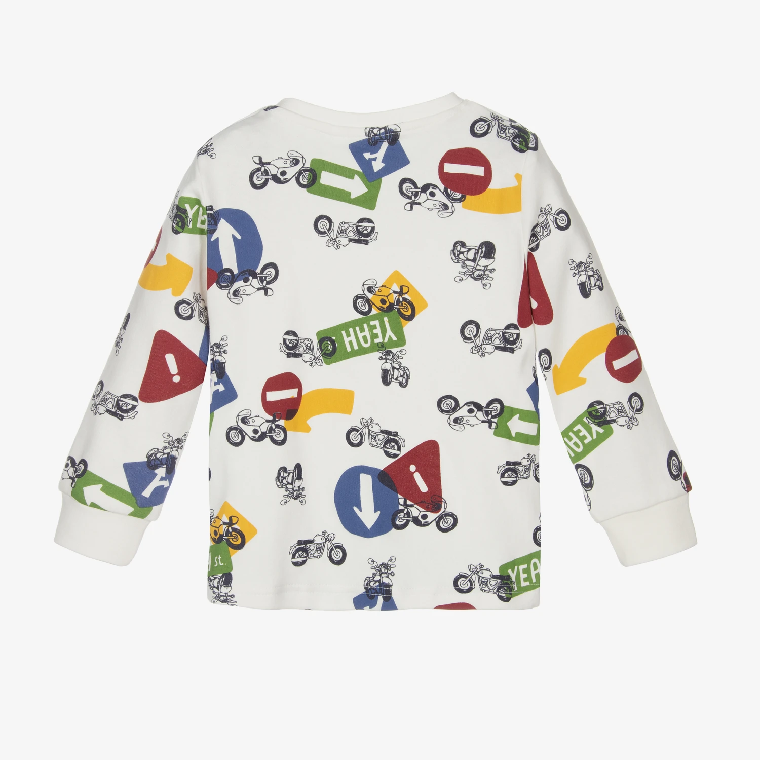 IDO Baby Boys Ivory Cotton Motorbike Top 3 IDO Baby Boys Ivory Cotton Motorbike Top - Image 3