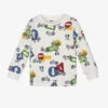 IDO Baby Boys Ivory Cotton Motorbike Top