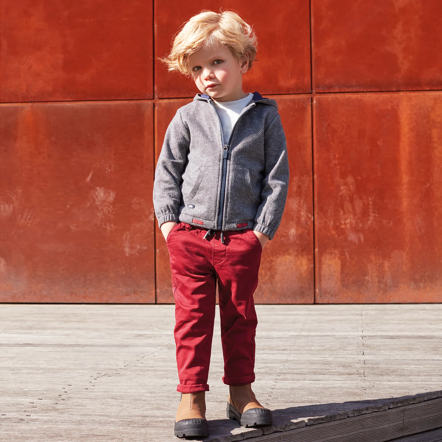 IDO Baby Boys Red Chino Trousers 2 IDO Baby Boys Red Chino Trousers - Image 2