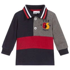 IDO Baby Colourblock Cotton Polo Shirt