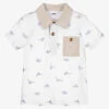 IDO Baby White Cotton Jersey Polo Shirt