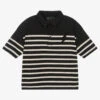 IKKS Boys Black & Ivory Polo Shirt