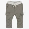 IKKS Boys Khaki Green Cotton Trousers