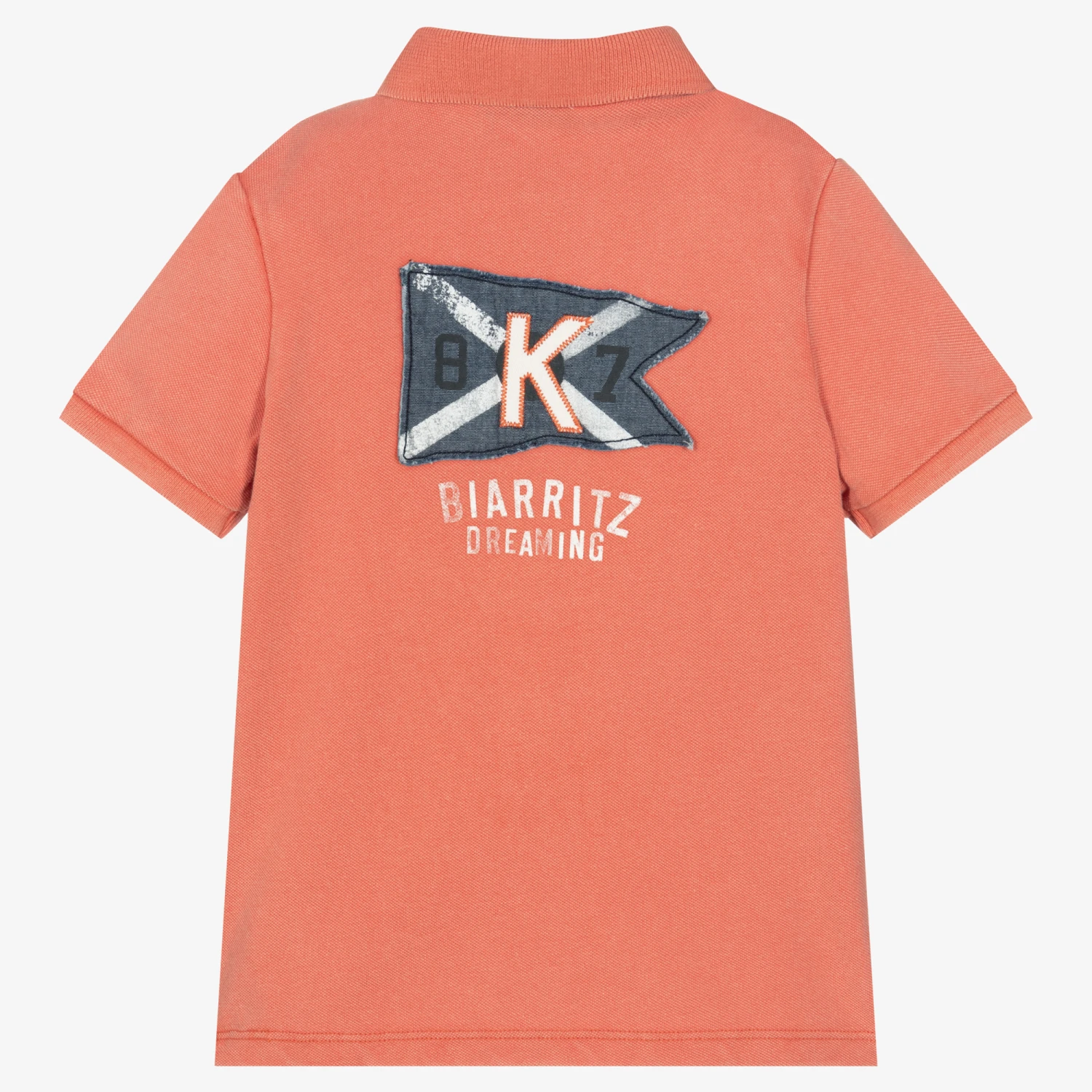 IKKS Boys Red Cotton Polo Shirt 2 IKKS Boys Red Cotton Polo Shirt - Image 2