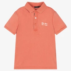 IKKS Boys Red Cotton Polo Shirt