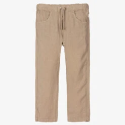 Il Gufo Boys Beige Linen Trousers