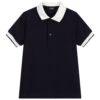 Il Gufo Boys Blue Cotton Polo Shirt