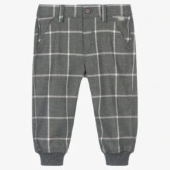 Il Gufo Boys Grey Check Trousers