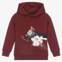 Il Gufo Boys Red Snowmobile Hoodie