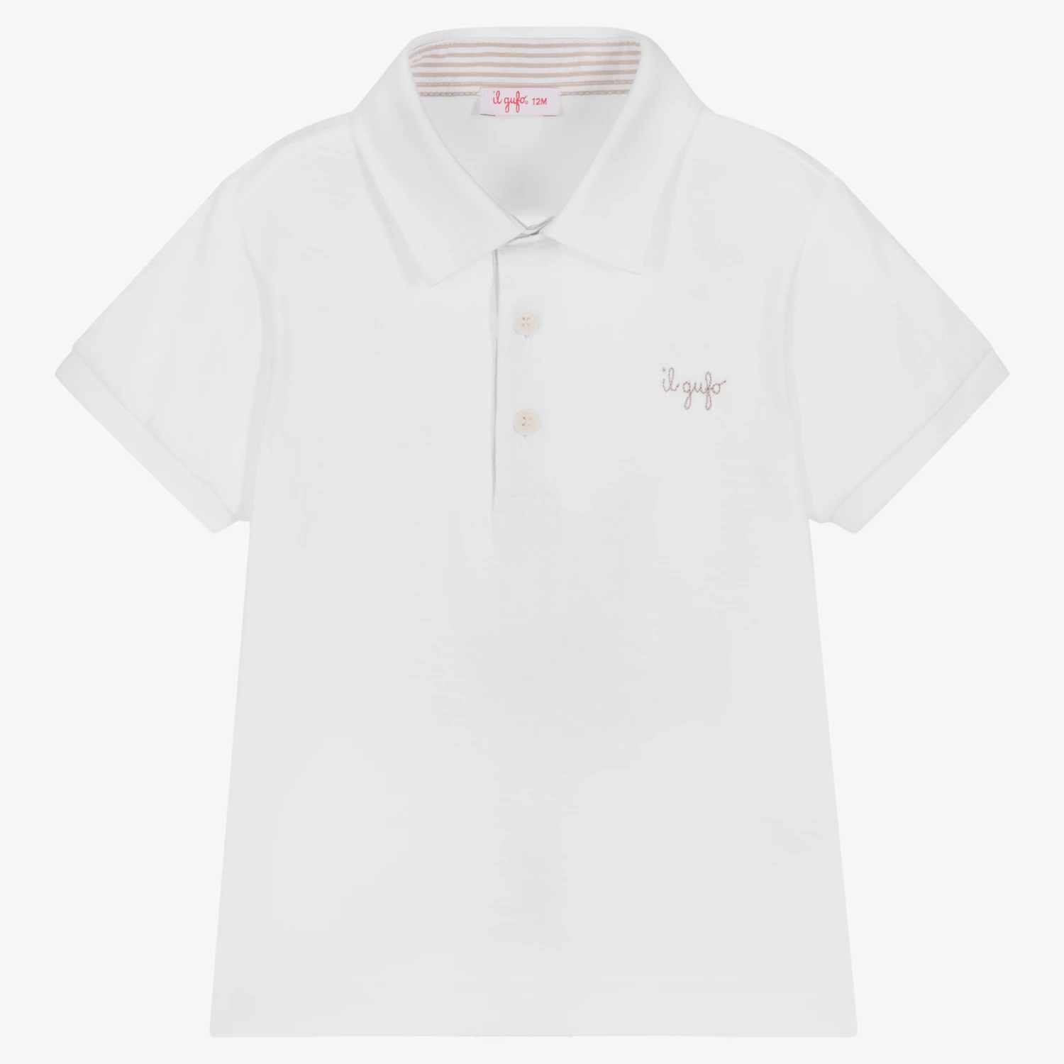 Il Gufo Boys White Cotton Polo Shirt 1 Il Gufo Boys White Cotton Polo Shirt