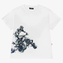 Il Gufo Boys White Cotton T-Shirt