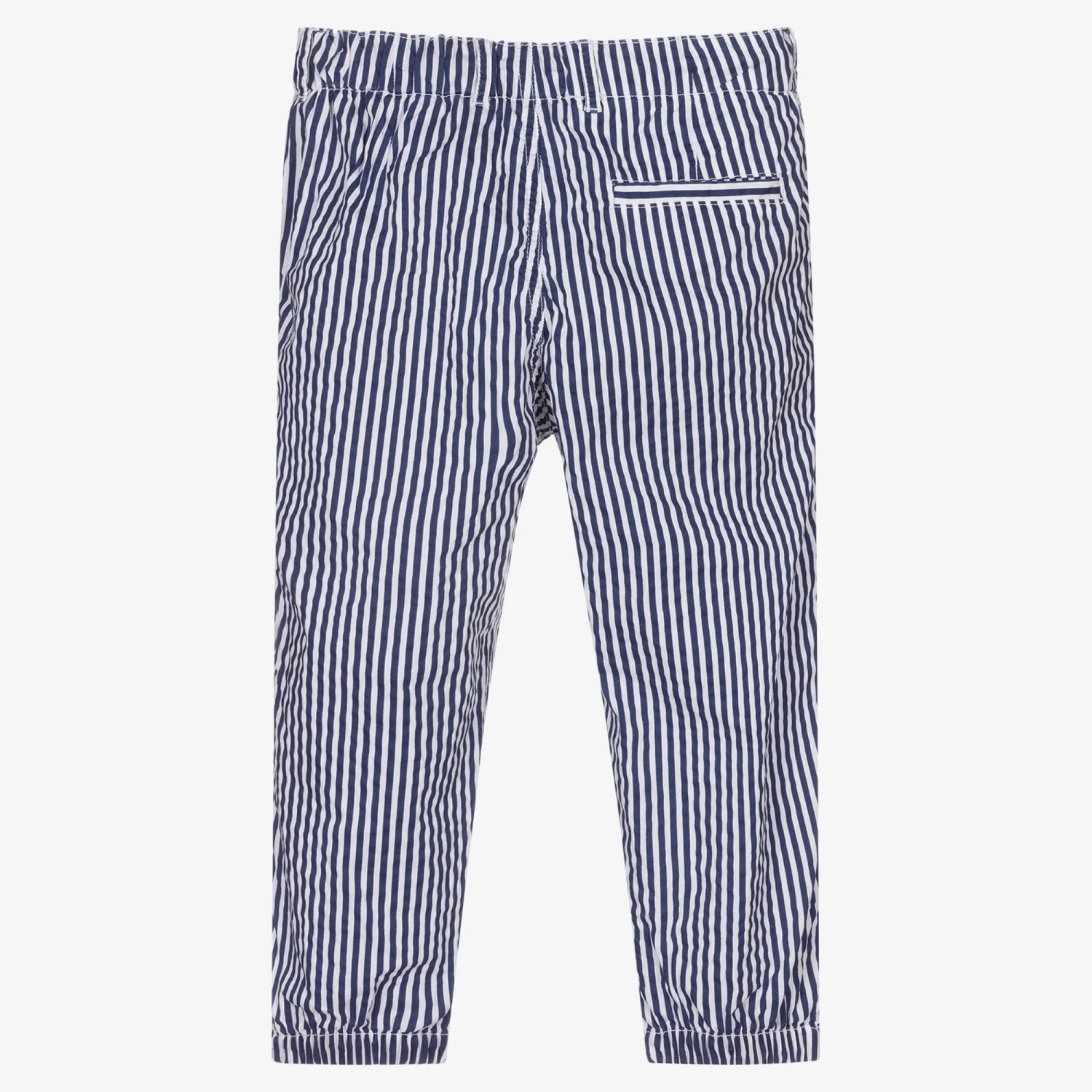 Il Gufo White & Blue Cotton Trousers 3 Il Gufo White & Blue Cotton Trousers - Image 3
