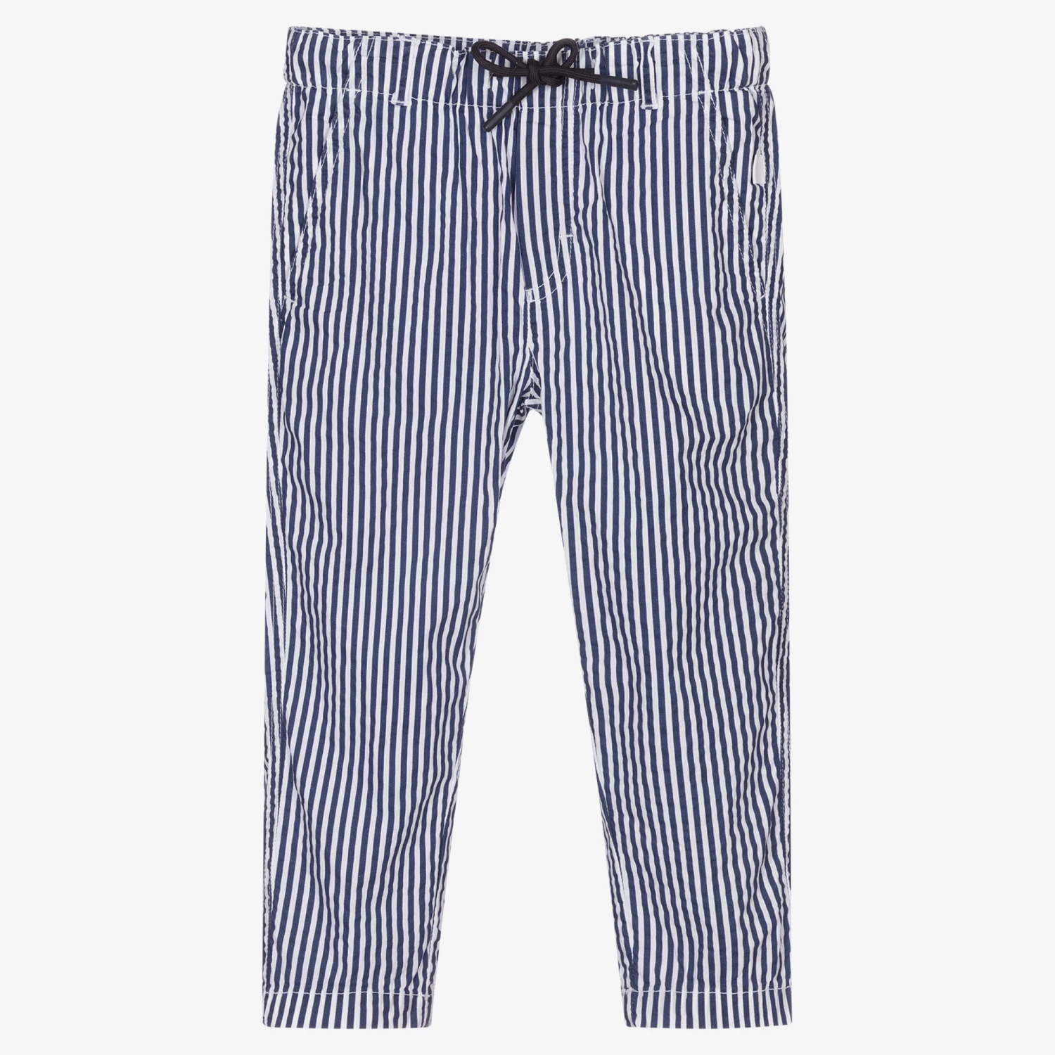 Il Gufo White & Blue Cotton Trousers 1 Il Gufo White & Blue Cotton Trousers