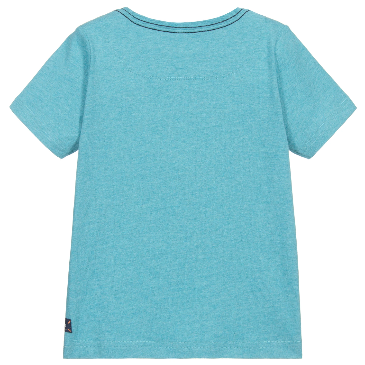 Joules Boys Blue Cotton T-Shirt 3 Joules Boys Blue Cotton T-Shirt - Image 3