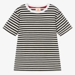 Joyday Black & White Breton Striped Cotton T-Shirt