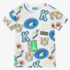 KENZO KIDS Boys White Cotton Logo T-Shirt