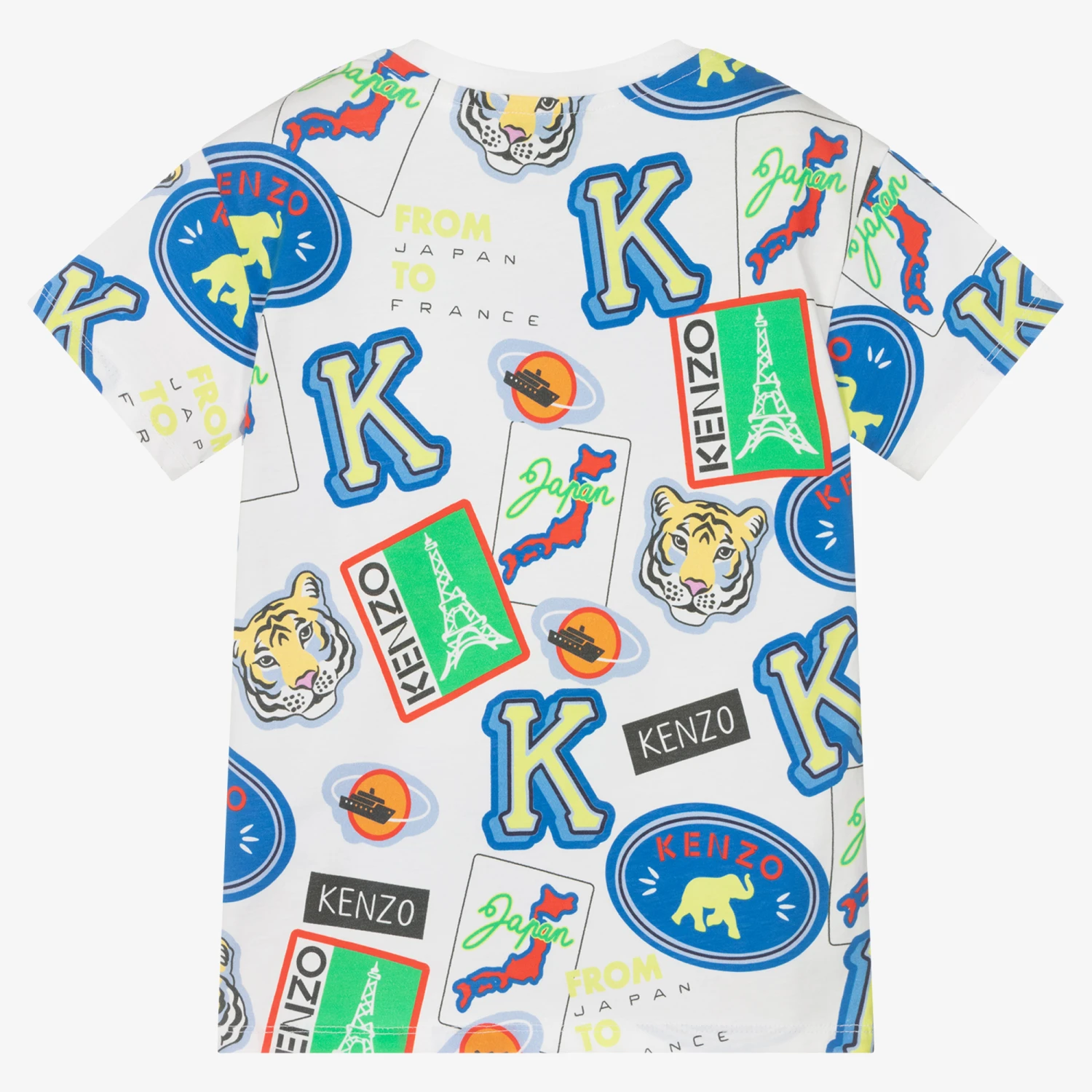 KENZO KIDS Boys White Cotton Logo T-Shirt 2 KENZO KIDS Boys White Cotton Logo T-Shirt - Image 2