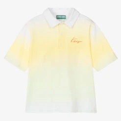 KENZO KIDS Boys Yellow & Blue Gradient Polo Shirt